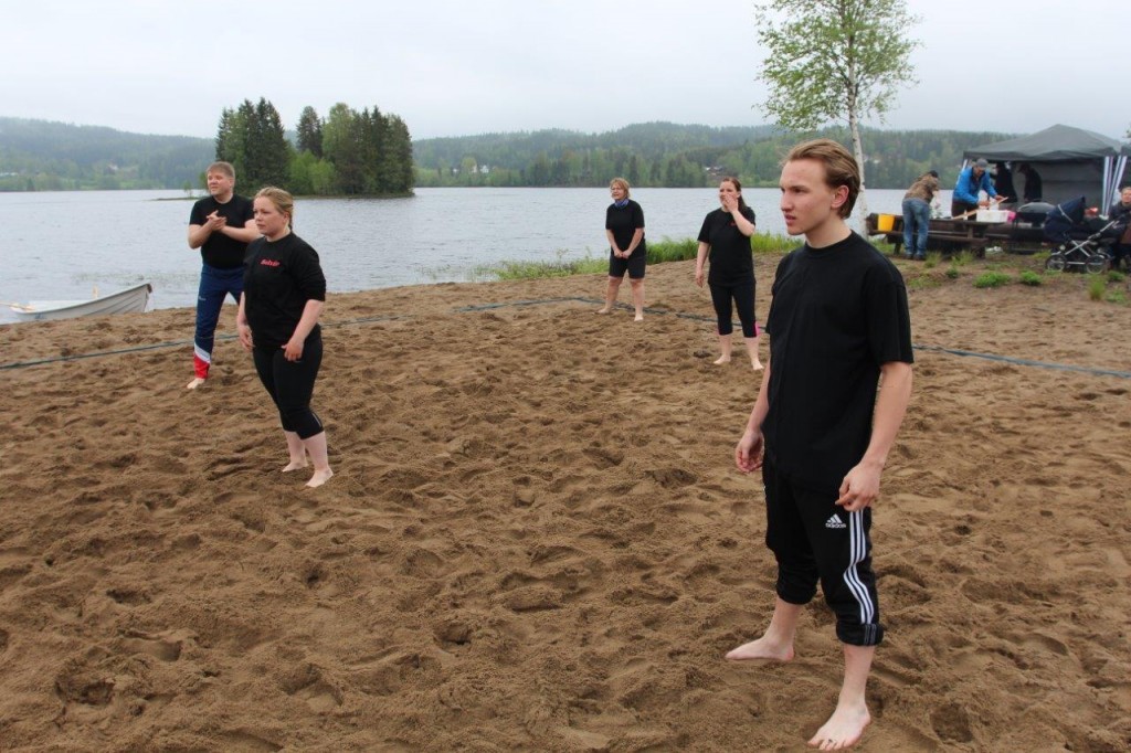 Eidskog Naturbarnehage var en av mange lag som deltok i Sandvolleyball konkurransen.
